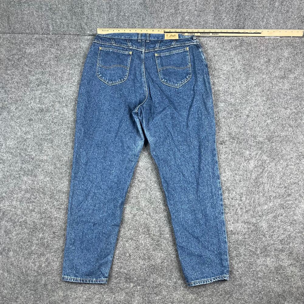 Lee Jeans Womens Size 18M Blue‎ Straight Leg Denim Classic High Rise USA